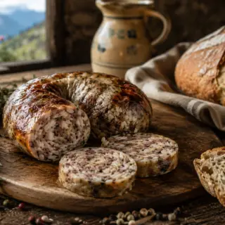 Crema de tupí amb patates al caliu i pa torrat