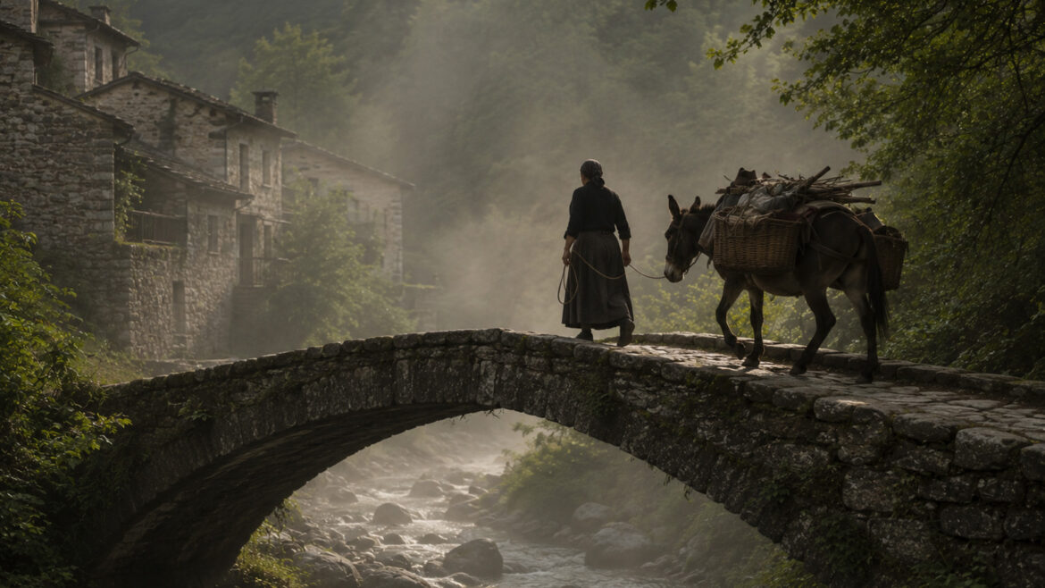 pont de pedra per dar continuïtat als camins de ferradura del pirineu