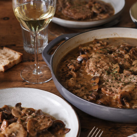 Fricandó de vedella amb bolets