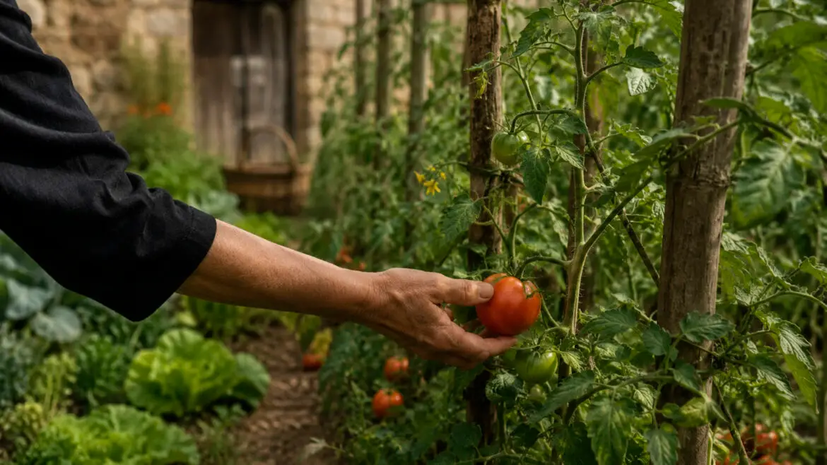 al estiu és temporada de cullir els tomàquets de muntanya