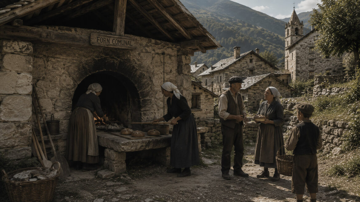 El forn comunal d'un poble dels pirineus al segle XIX (reconstitució)